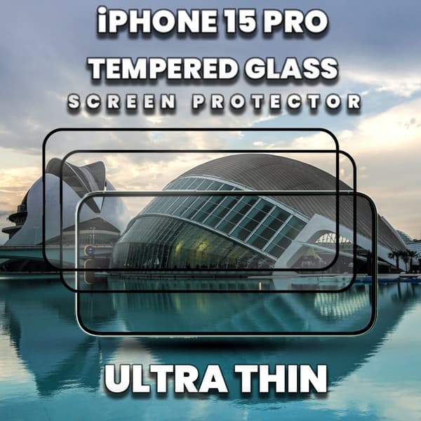 2-Pack iPhone 15 Pro - 9H Härdat Glass - Super kvalitet 3D