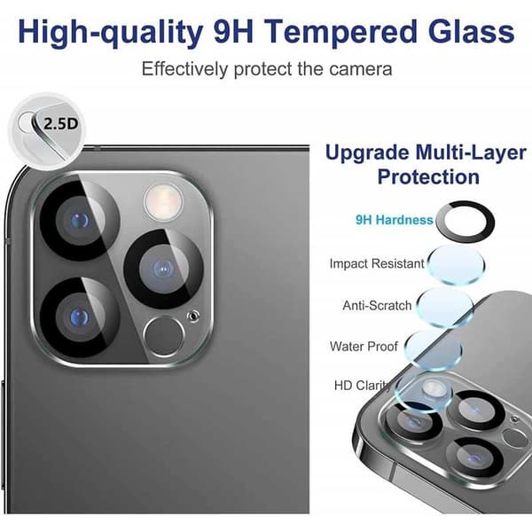 2-PACK iPhone 15 Pro / 15 Pro Max Kameraskydd