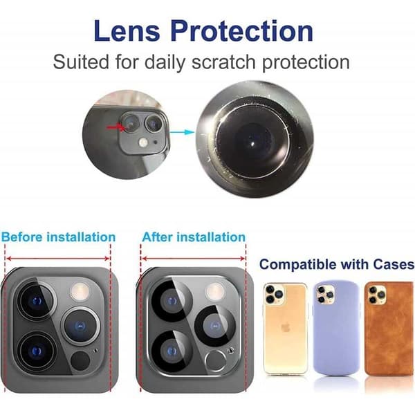 2-PACK iPhone 15 Pro / 15 Pro Max Kameraskydd