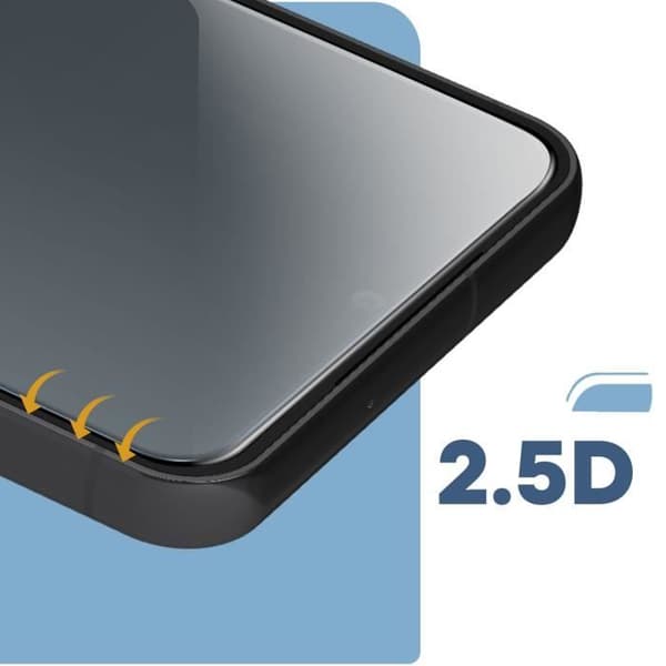 Härdat glas för Galaxy S23 9H hårdhet Ultratunt 0,2 mm 2,5D fasad kant svart