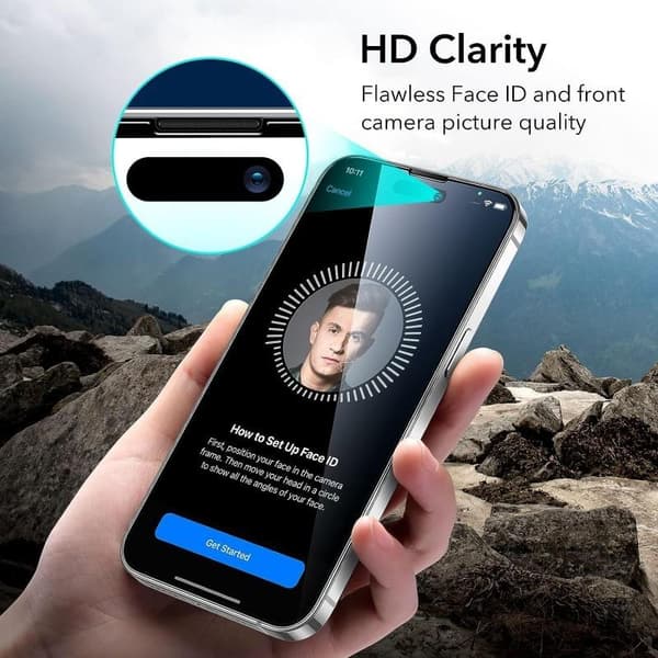 2-PACK iPhone 15 hærdet glas 0,26 mm 2,5D 9H fuldformat