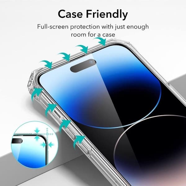 2-PACK iPhone 15 hærdet glas 0,26 mm 2,5D 9H fuldformat