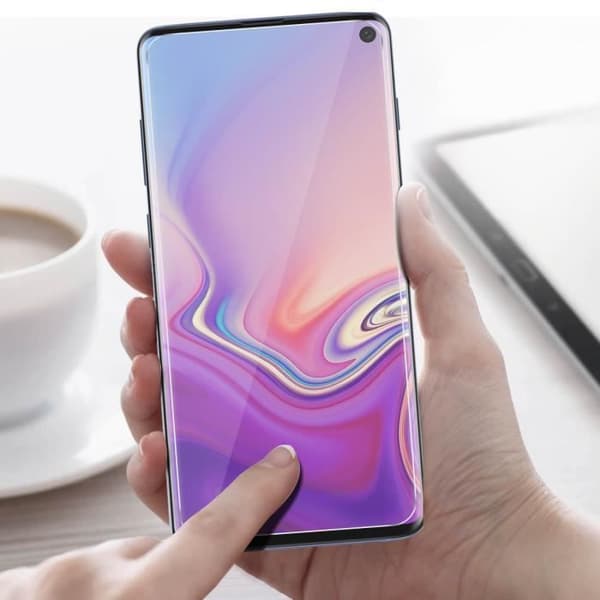 Skyddsfilm - AVIZAR - Galaxy S10 Lite - 9H härdat glas - Stötsäker - Transparent