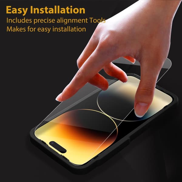 INF HD herdet glassfilm av aluminiumslegering Fullt deksel Fallsikkert for iPhone iPhone 14 Pro
