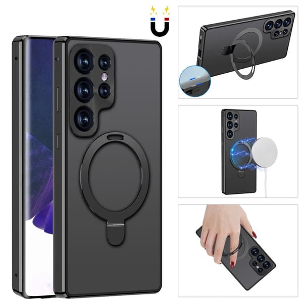 Näytönsuojaus magneettinen suojakotelo jalustalla Samsung S23 Ultra