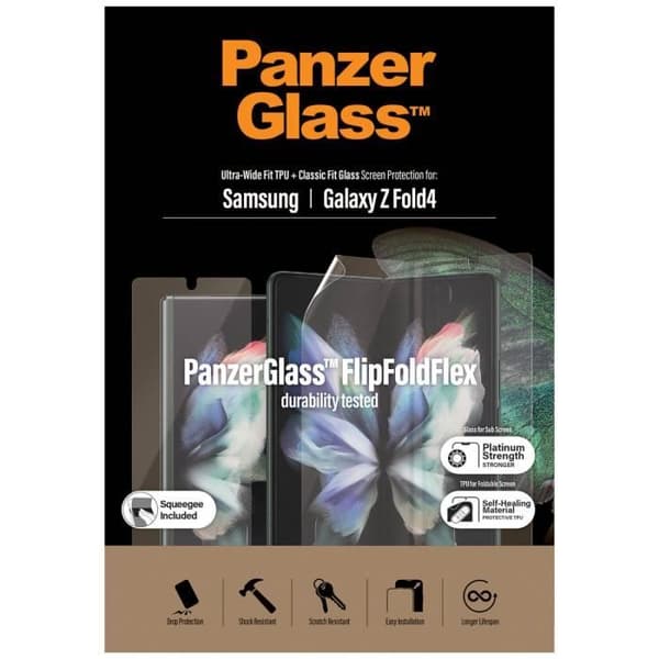 Fodral vänlig Anti-bakteriell skärmskydd i härdat glas Samsung Galaxy Z Fold 4 PanzerGlass