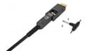 Miniatyrbilde 5 av 5: MANHATTAN Active Optical High Speed HDMI fiberoptisk kabel med avtakbar kontakt 4K@60Hz UHD, HDMI hann til Micro HDMI hann (Type D) og avtakbar HDMI