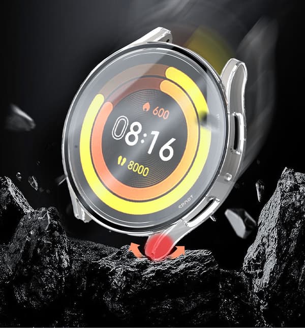 Älykellon kuori näytönsuojalla Samsung Galaxy Watch 6:lle Hopea 40 mm