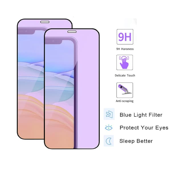 2-PACK - Anti-blå,  iPhone 15 PLUS Skærmbeskytter hærdet glas (6,7 tommer)
