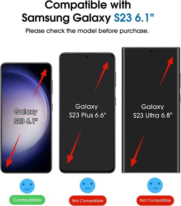 3-PACK- Gennemsigtig skærmbeskytter Samsung Galaxy S23 5G (6.1'')