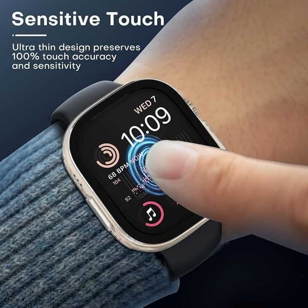 Apple Watch 49mm Ultra Stötdämpande Skal 9H Härdat Glas 2in1