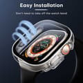 Miniatyrbillede 5 af 6: Apple Watch 49mm Ultra Stötdämpande Skal 9H Härdat Glas 2in1