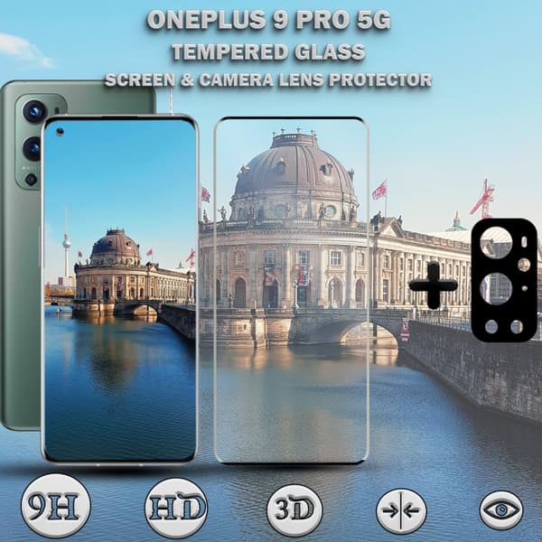 OnePlus 9 Pro 5G & 1-Pack linsskydd - Härdat Glas 9H - Super kvalitet 3D