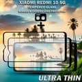 Miniatyrbild 5 av 5: 2-Pack Xiaomi Redmi 10 5G & 1-Pack linsskydd - Härdat Glas 9H - Super kvalitet 3D
