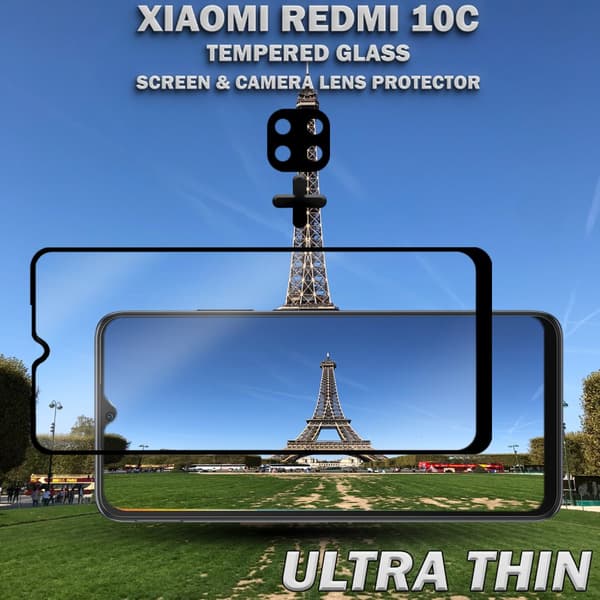 Xiaomi Redmi 10C & 1-Pack linsskydd - Härdat Glas 9H - Super kvalitet 3D