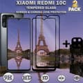 Miniatyrbild 1 av 5: 2-Pack Xiaomi Redmi 10C & 1-Pack linsskydd - Härdat Glas 9H - Super kvalitet 3D