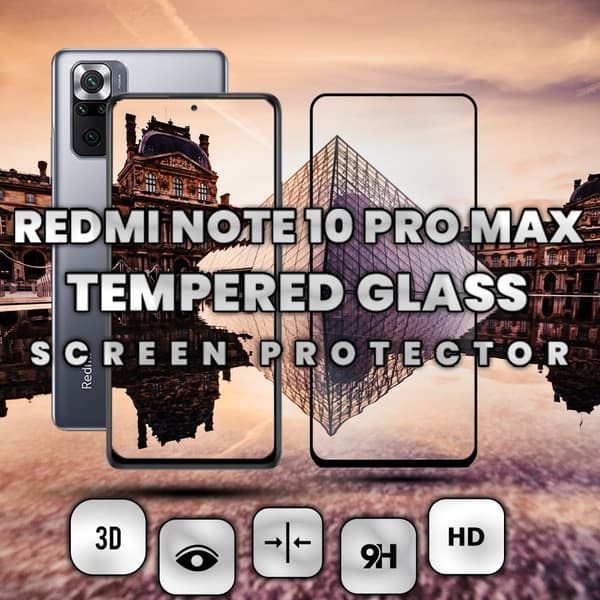 Xiaomi Redmi Note 10 Pro Max - Härdat Glas 9H - Super kvalitet 3D
