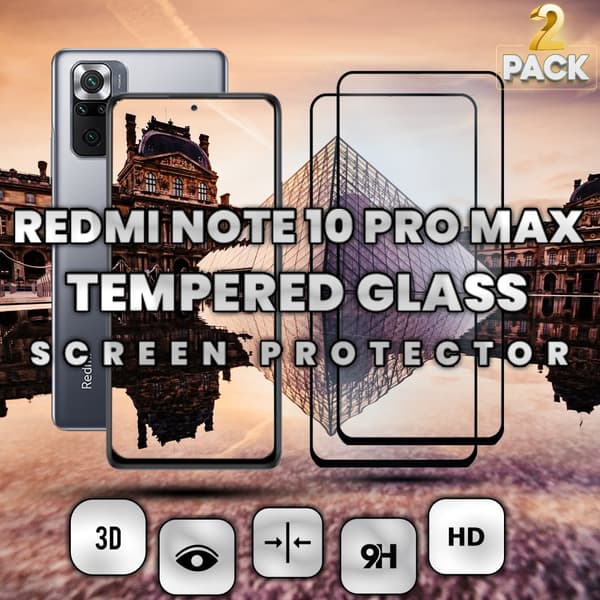 2-Pack Xiaomi Redmi Note 10 Pro Max - Härdat Glas 9H - Super kvalitet 3D