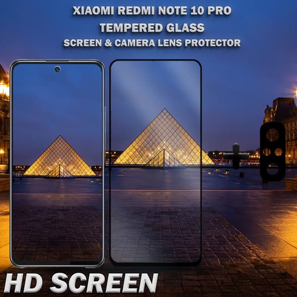 Xiaomi Redmi Note 10 Pro & 1-Pack linsskydd - Härdat Glas 9H - Super kvalitet 3D