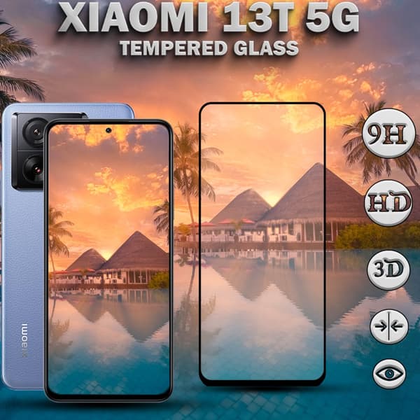 Xiaomi 13T 5G - Härdat glas 9H - Super kvalitet 3D Skärmskydd