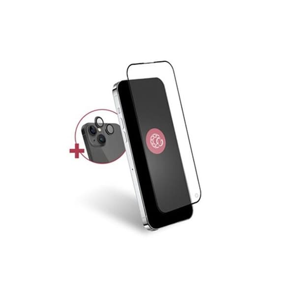 Skärmskydd - FORCE - iPhone 15 Plus - Härdat glas - 2-pack - Repå resistent