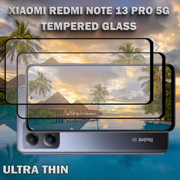 2-Pack Xiaomi Redmi Note 13 Pro 5G- Härdat glas 9H - Super kvalitet 3D Skärmskydd