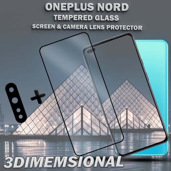 OnePlus Nord & 1-Pack linsskydd - Härdat Glas 9H - Super kvalitet 3D