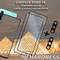 Miniatyrbild 3 av 5: 2-Pack OnePlus Nord CE & 2-Pack linsskydd - Härdat Glas 9H - Super kvalitet 3D