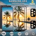 Miniatyrbild 1 av 5: 2-Pack Samsung A53 & 2-Pack linsskydd - Härdat Glas 9H - Super kvalitet 3D