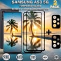 Miniatyrbild 1 av 5: 2-Pack Samsung A53 5G & 2-Pack linsskydd - Härdat Glas 9H - Super kvalitet 3D