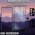 Miniatyrbild 2 av 5: 2-Pack Samsung A72 & 2-Pack linsskydd - Härdat Glas 9H - Super kvalitet 3D