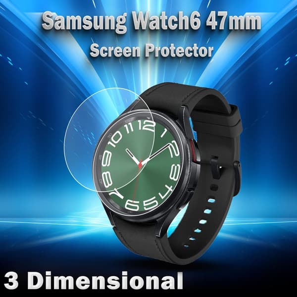 2-Pack Samsung Watch 47mm - Härdat glas 9H-Super kvalitet 3D Skärmskydd