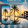 Miniatyrbild 1 av 5: 2-Pack Samsung A33 Skärmskydd & 1-Pack linsskydd - Härdat Glas 9H - Super kvalitet 3D