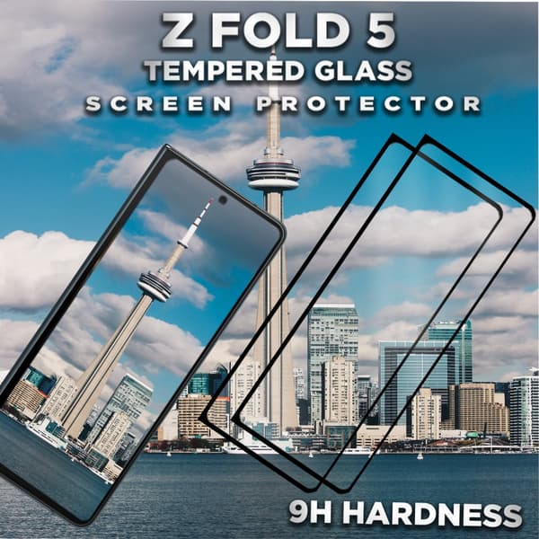 2-Pack Samsung Galaxy Z FOLD 5 - Härdat Glas 9H - Super Kvalitet 3D Skärmskydd
