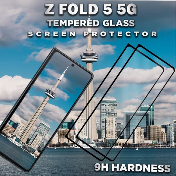 2-Pack Samsung Galaxy Z FOLD 5 (5G) - Härdat Glas 9H - Super Kvalitet 3D Skärmskydd