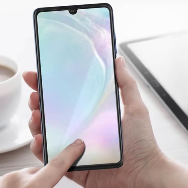 Skyddsglas - AVIZAR - Huawei P30 - Härdat glas 9H - Rep motståndskraftig - Svart