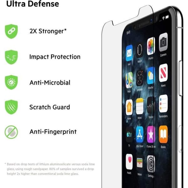 BELKIN InvisiGlass Ultra - Mobiltelefon skärmskydd för Apple iPhone 11 Pro Max, XS Max