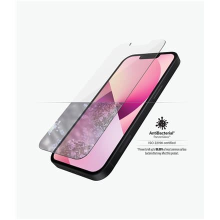 PanzerGlass Clear Screen Protector Apple iPhone 13 Mini Tempered glass Antibacterial glass; Resistant to scratches and bacteria; Shock absorbing; Easy