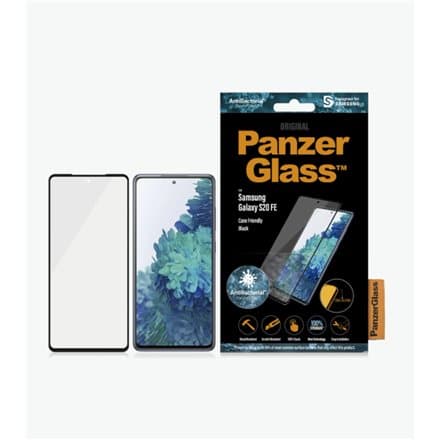 PanzerGlass Samsung Galaxy S20 FE CF Glass Black Works with face recognition and is compatible with the in-screen fingerprint reader; Case Friendly Cl