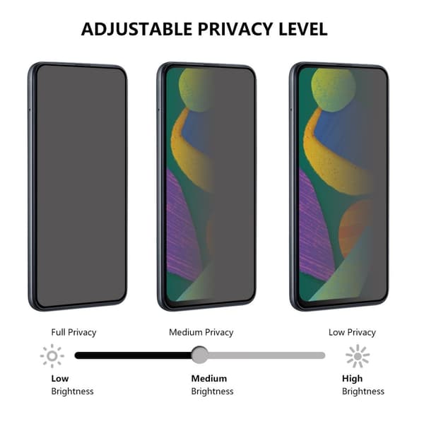2-PACK SKALO Google Pixel 8 5G Privacy Skärmskydd Härdat Glas - Svart