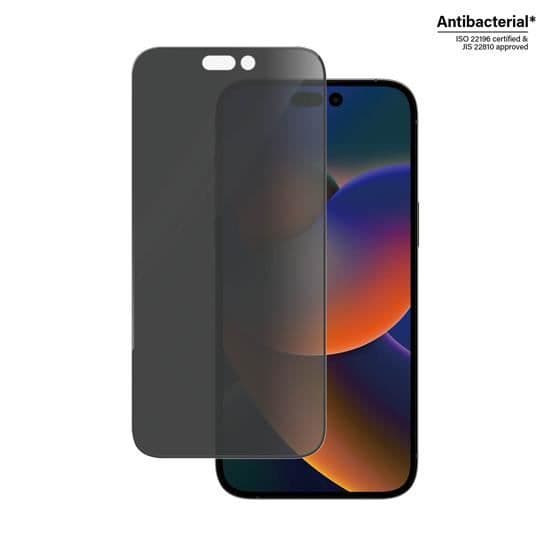 Skyddsglas - PanzerGlass - iPhone 14 Pro Max - Sekretess - Härdat glas - Repbeständig