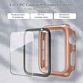 Miniatyrbild 3 av 7: 2in1 Stötdämpande Skal 9H Härdat Glas Apple Watch 40mm - Rosegold