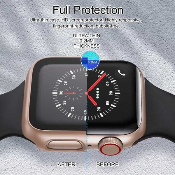 2in1 Stötdämpande Skal 9H Härdat Glas Apple Watch 41mm - Rosegold