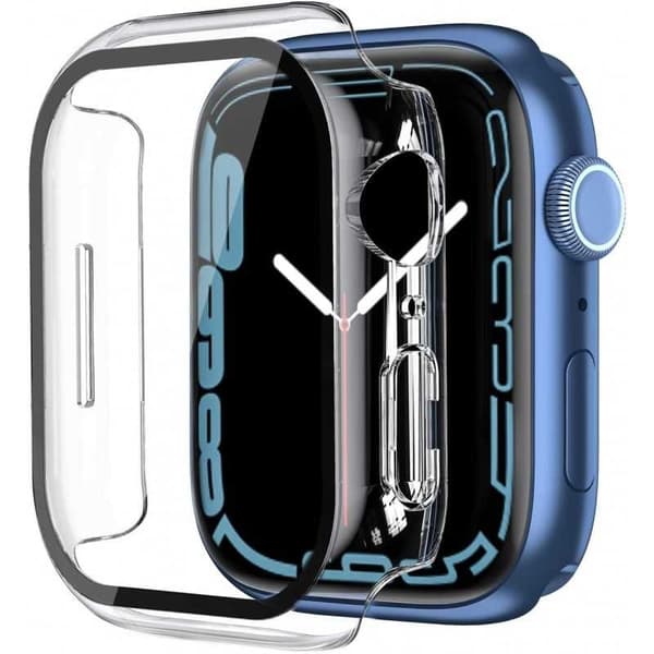 2in1 Iskunvaimennuskuori 9H karkaistu lasi Apple Watch 41mm - Transparent
