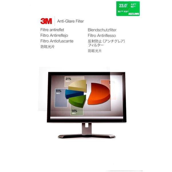 3m Ag230w9 Anti-glare Filter Widescreen Monitore 23´´ Transparent