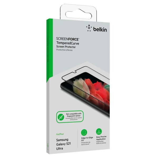 Belkin Härdat Glas Ovb020zzblk Galaxy S21 Ultra Durchsichtig