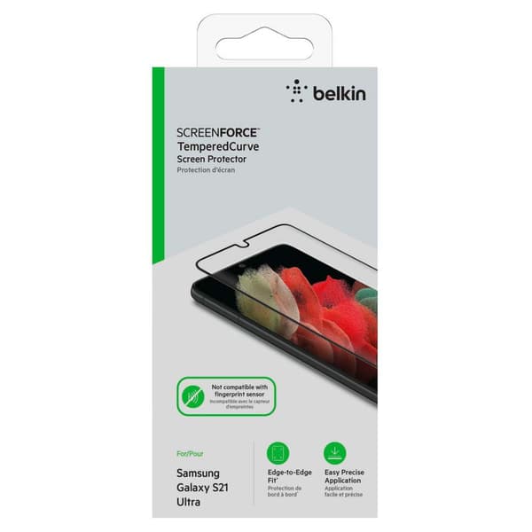 Belkin Härdat Glas Ovb020zzblk Galaxy S21 Ultra Durchsichtig