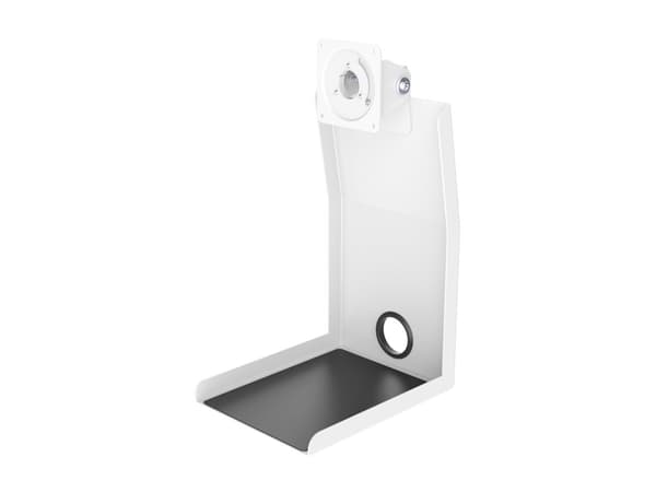 DELTACO Office ARM-0514 - Ställ - Rotera & Luta - för surfplatta - with POS printer holder - vit - monteringsgränssnitt: 75 x 75 mm - skrivbord