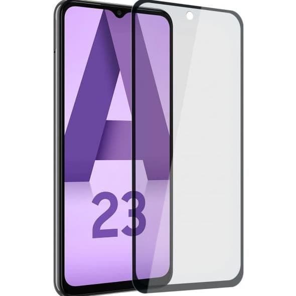 Skyddsskydd - AKASHI - ALTSCRSA23GLASS - Galaxy A 23 - Svart / Transparent - Härdat glas