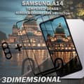 Miniatyrbild 4 av 5: 2-Pack Samsung A14 Skärmskydd & 1-Pack linsskydd - Härdat Glas 9H - Super kvalitet 3D